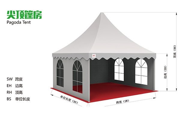 尖頂展會(huì)篷房規(guī)格